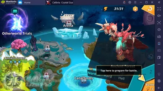 Calibria: Crystal Guardians with Android Emulator