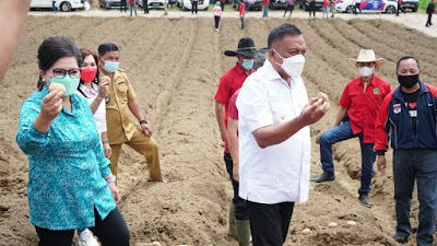 Olly Lakukan Pencanangan Kawasan Daerah Holtikultura di Desa Makaroyen dan Keluarga Gagah Bencana Ranoyapo
