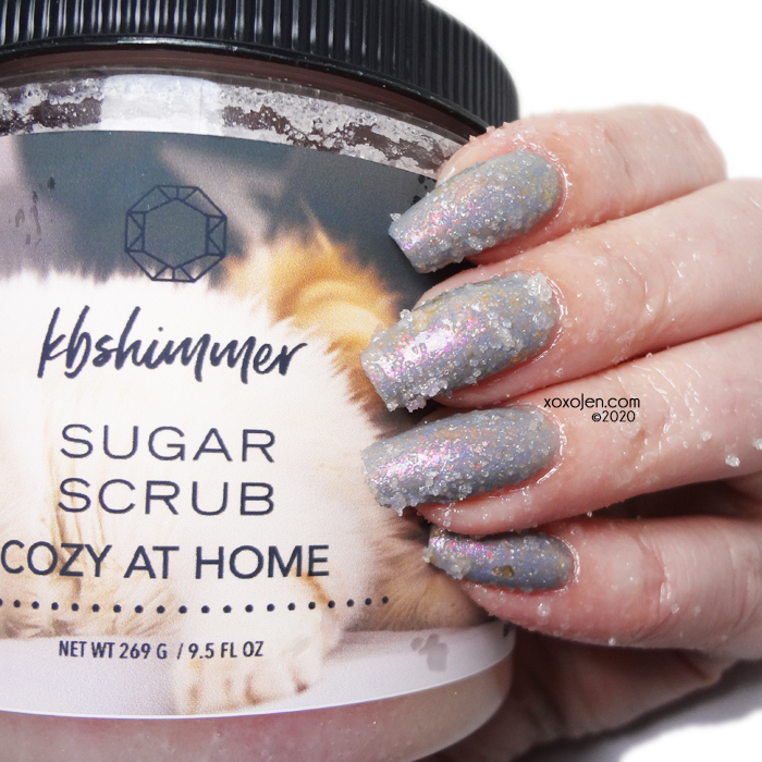 xoxoJen's swatch of KBShimmer Cozy At Home sugar scrub