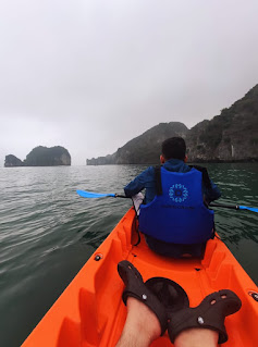 Kayaking in Halong Bay