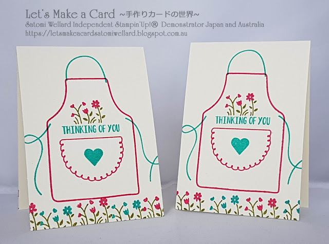 Occasion Catalogue Apron  Mini Thank You card Satomi Wellard-Independent Stampin’Up! Demonstrator in Japan and Australia, #su, #stampinup, #cardmaking, #papercrafting, #rubberstamping, #stampinuponlineorder, #craftonlinestore, #papercrafting, #handmadegreetingcard, #greetingcards  #2018occassionscatalog, #apronoflove  #apron #スタンピン　#スタンピンアップ　#スタンピンアップ公認デモンストレーター　#ウェラード里美　#手作りカード　#スタンプ　#カードメーキング　#ペーパークラフト　#スクラップブッキング　#ハンドメイド　#オンラインクラス　#スタンピンアップオンラインオーダー　#スタンピンアップオンラインショップ #動画　#フェイスブックライブワークショップ #２０１８オケージョンカタログ　#エプロンオブラブ　#エプロン　
