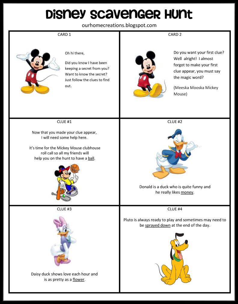 Disney Reveal Scavenger Hunt Printable Printable World Holiday Disney Reveal Scavenger Hunt Printable Printable World Holiday