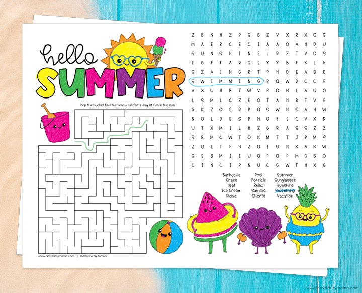 Printable Summer Activity Page