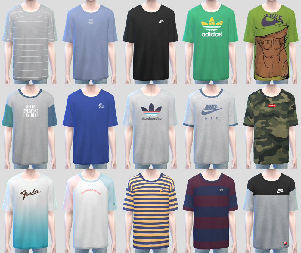 Sims 4 Male Shirts CC