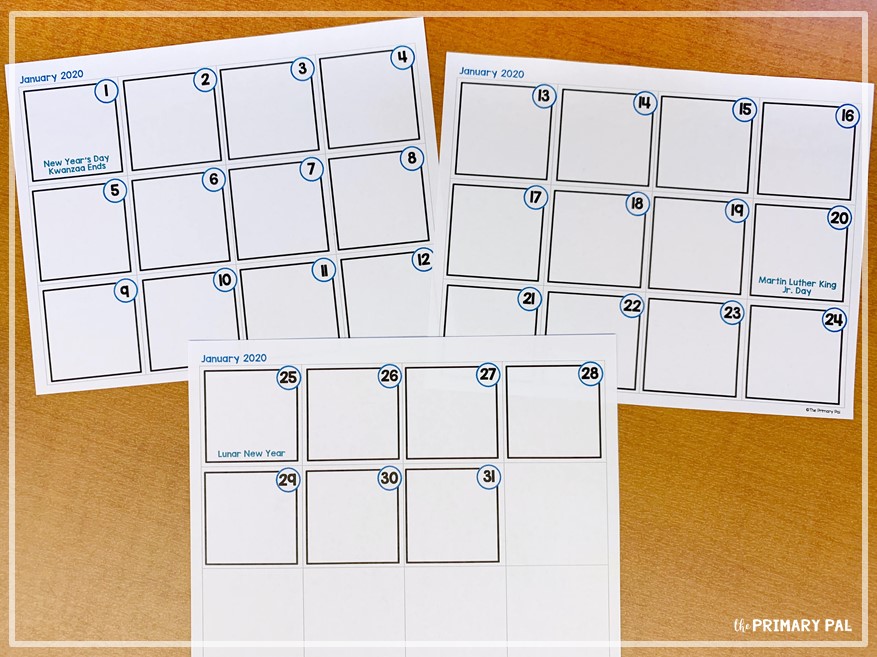 How To Create a Student Made Classroom Calendar The Primary Pal