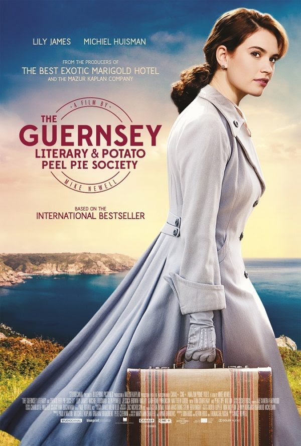 The Guernsey Literary film starring Lily James, Penelope Wilton, and