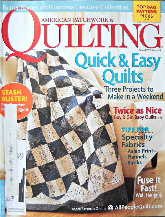 Curlicue Creations American Patchwork and Quilting Magazine Back