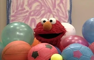 Elmo opens the door a cascade of balls topples over Elmo. Guess what Elmo's thinking about today. Sesame Street Elmo's World Balls