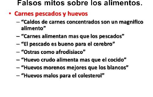 Falsos mitos sobre los alimentos