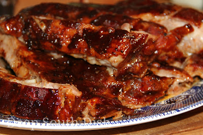 Fall Off the Bone Oven Baked Pork Spareribs with Homemade Sweet & Spicy Barbecue Sauce