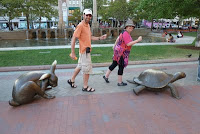 Tortoise beats Hare at Copley Square in Boston