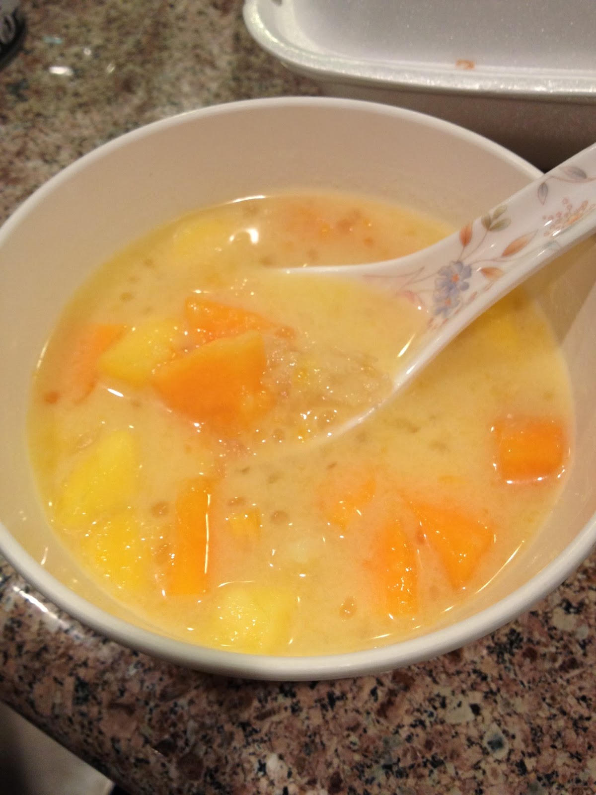 Cup o' YoFu! A late summer dessert Pomelo Mango Papaya Sago Dessert