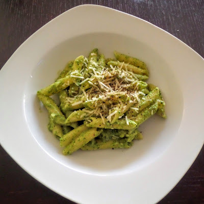 Pesto Pasta:  A simple and quick pasta dish made with an easy basil pesto sauce.