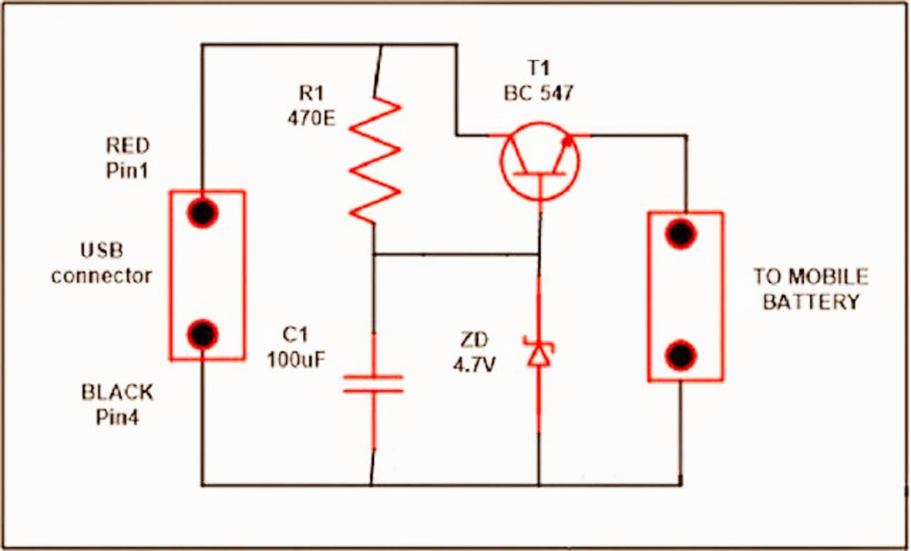 Cell Phone Charger Circuit Diagram