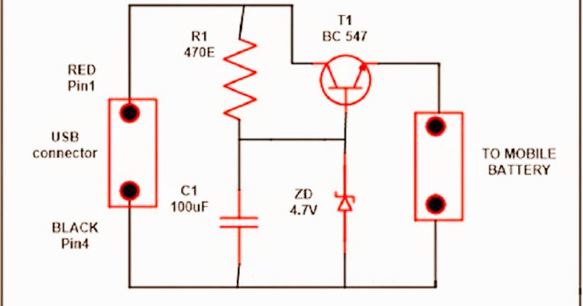 Electrical and Electronics Engineering: USB Mobile Charger Circuit Diagram.