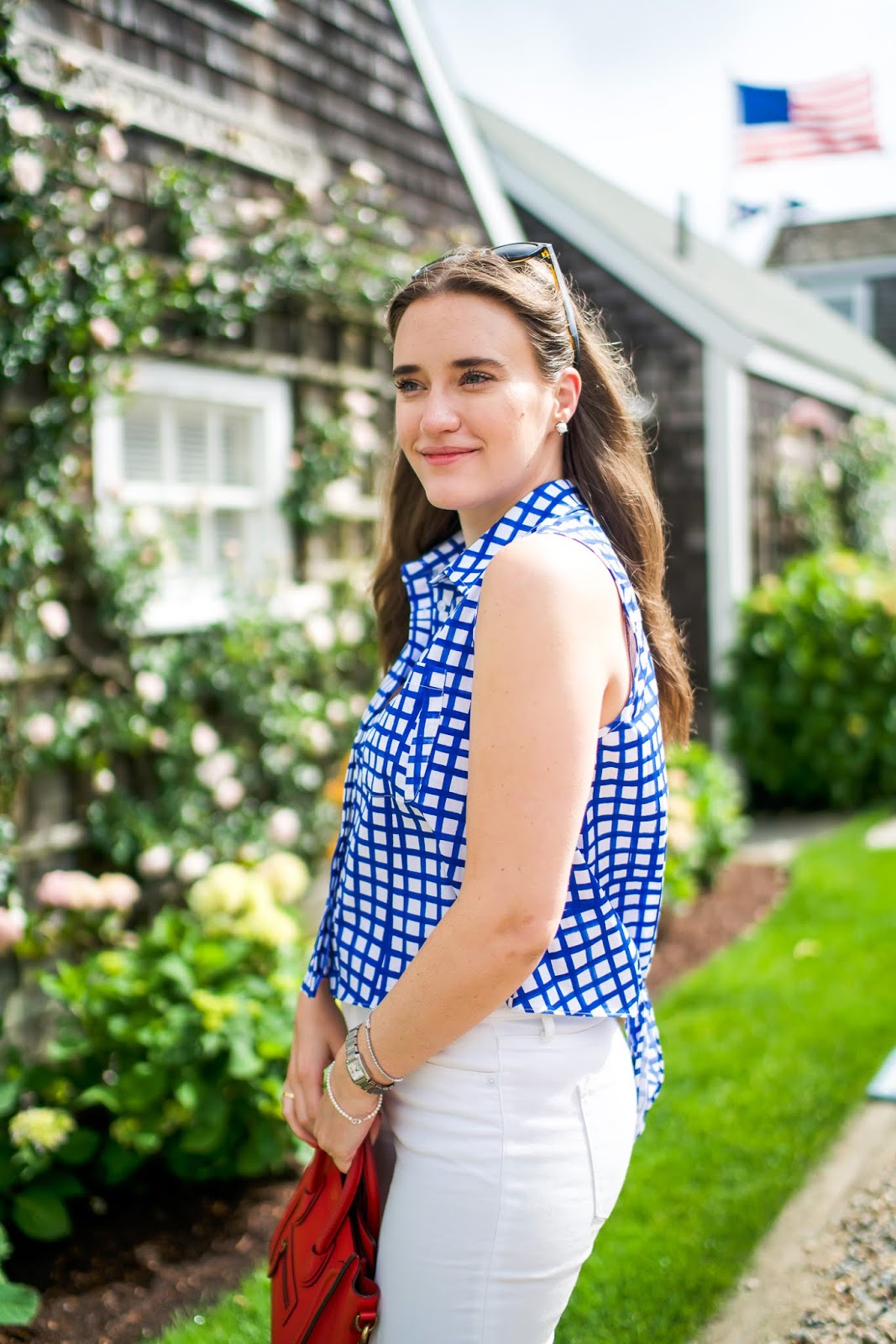 The Perfect Summer Outfit for a Stroll in Nantucket featured by popular New York fashion blogger, Covering the Bases
