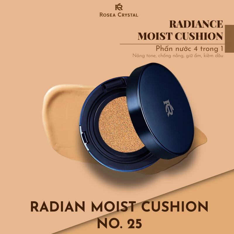 Phấn Nước Rosea Crystal Radiance Moist Cushion No.25 – Tone Châu Á