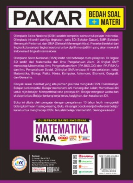 Buku Panduan Osn Matematika Sma Ta 2020 2021 Buku Panduan Soal Toko Buku Online Terpercaya Di Indonesia