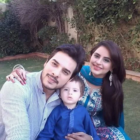 Kanwar Arsalan with his wife Fatima Effendi and son Almir