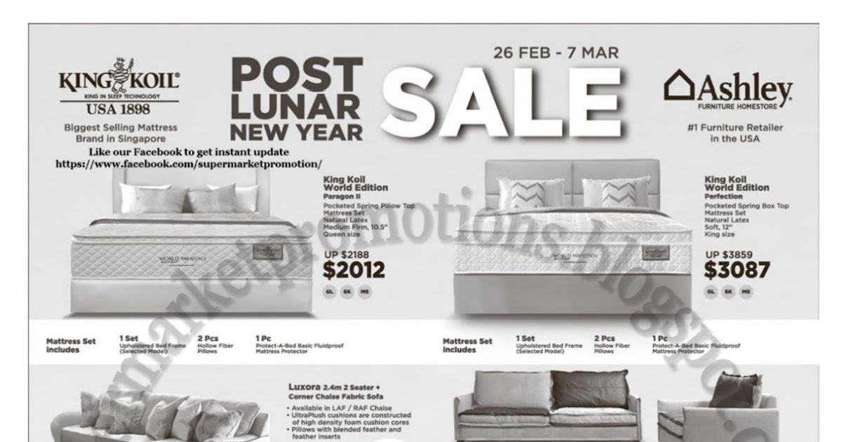 King Koil, Ashley Post Lunar New Year Sale 26 February 07 March 2021