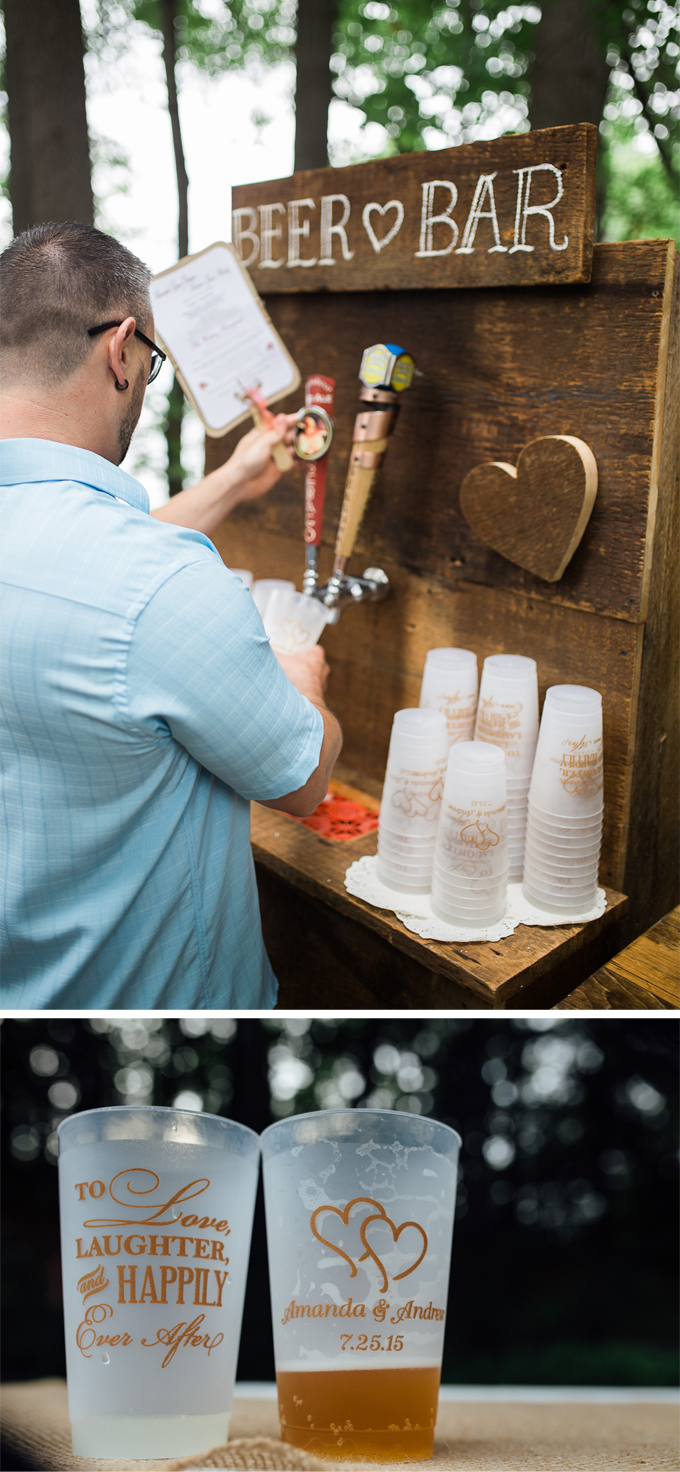 DIY Pastel and Burlap Beer Bar Wedding