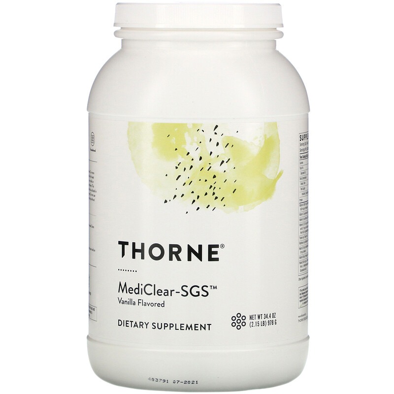 Thorne Research, MediClear-SGS, со вкусом ванили, 978 г (34,4 унции)