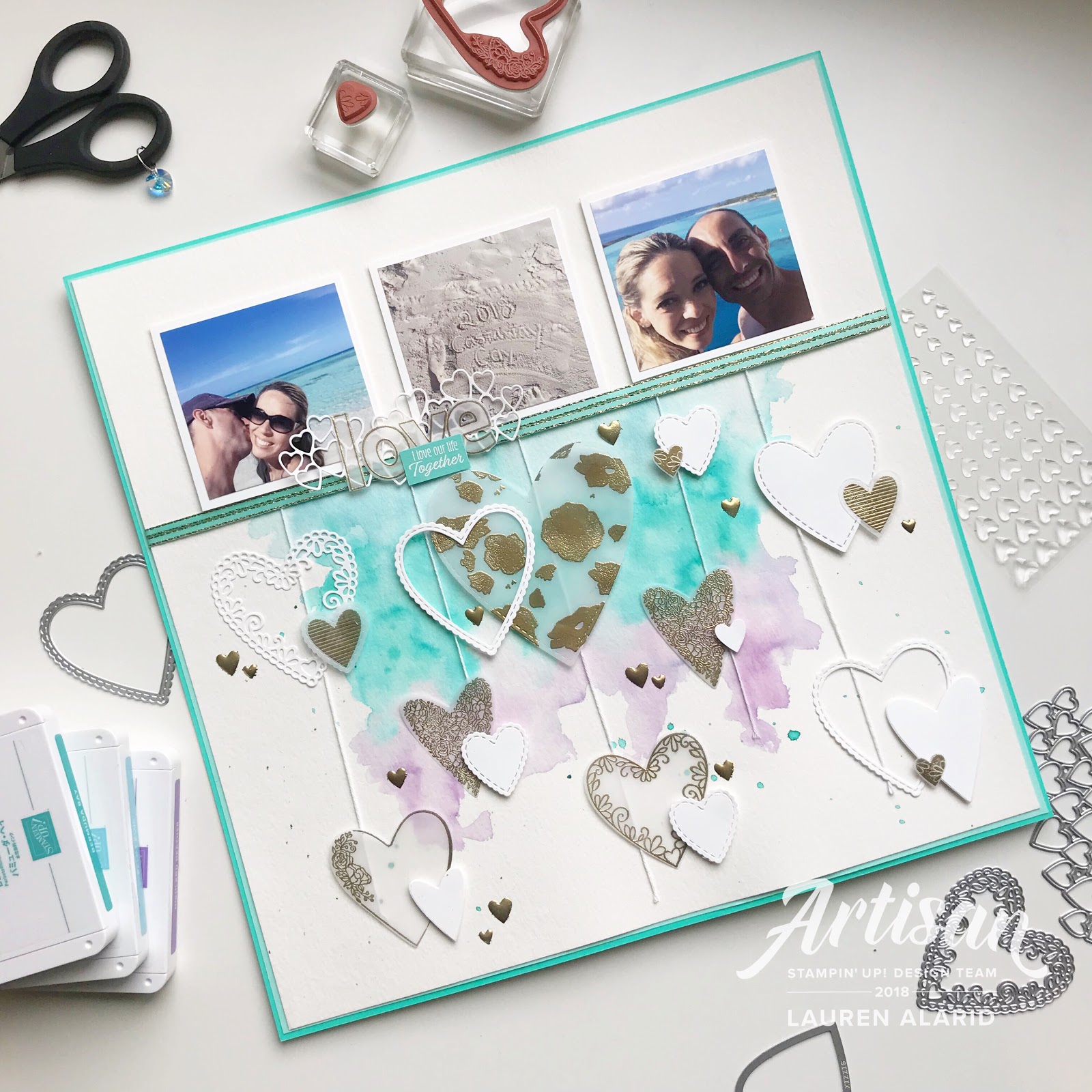 Crafty Little Peach Meant To Be Scrapbook Page Stampin Up Artisan Corporate Blog Post