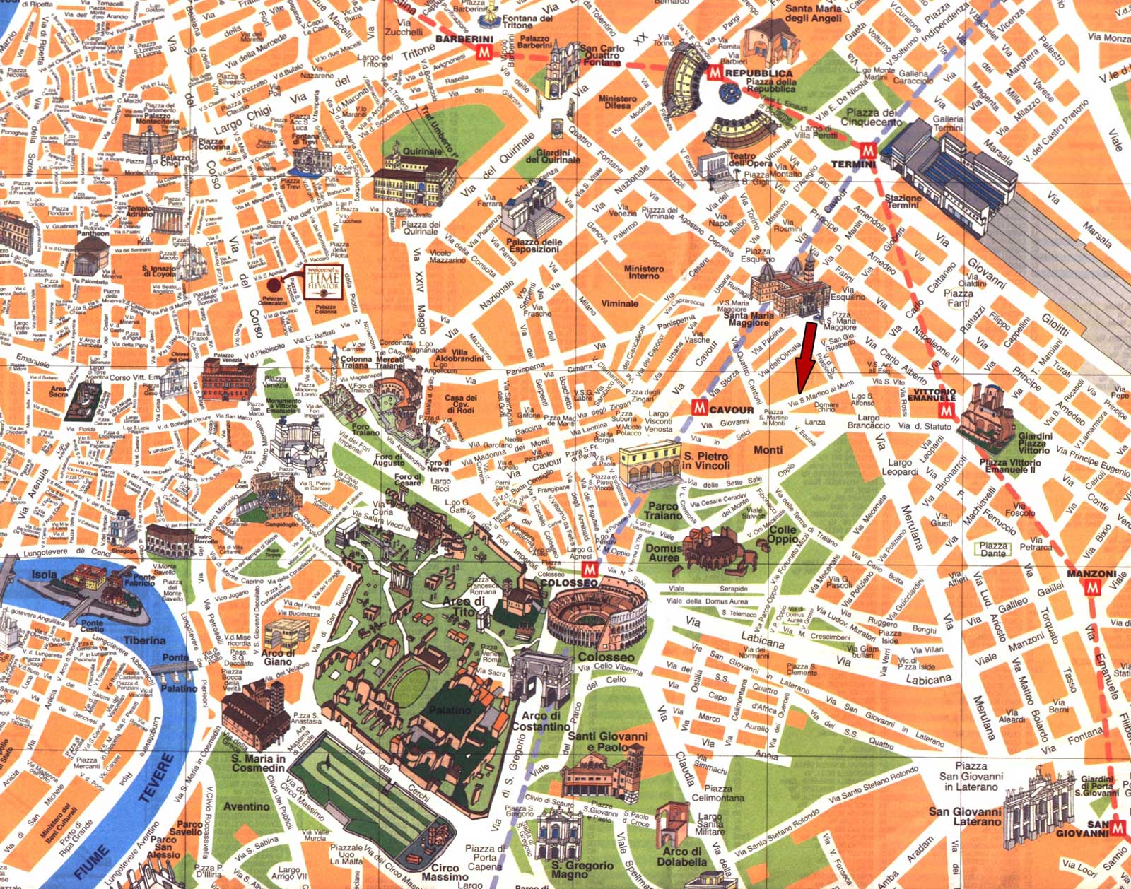 Mapa Turístico De Roma