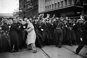 Protesters in Copenhagen, Denmark, in World War II worldwartwo.filminspector.com