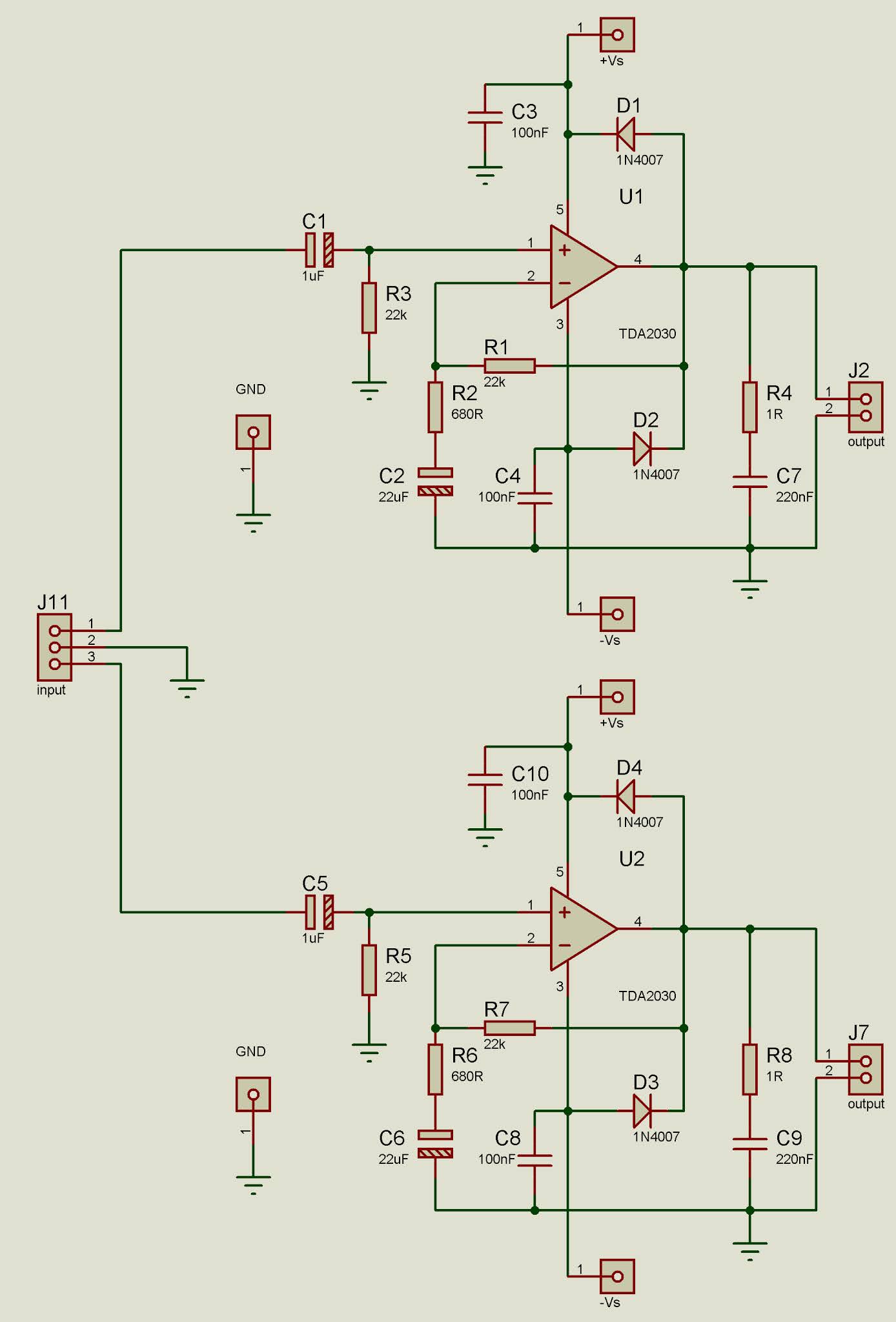 Tda2030 Amplifier Circuit Diagram Pcb : Tda2030 amplifier circuit