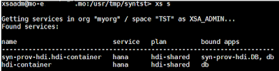 Synonyms in HANA XS Advanced, Configuration, Templating, Service Replacement