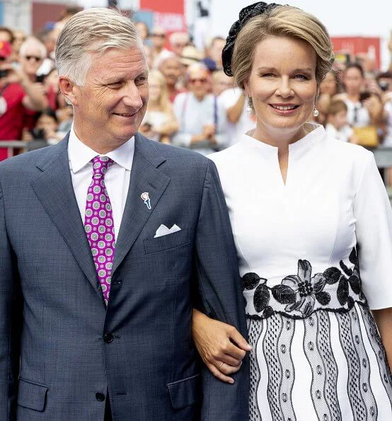 King Willem-Alexander and Queen Maxima, King Philippe and Queen Mathilde at the 75th anniversary of the liberation day event