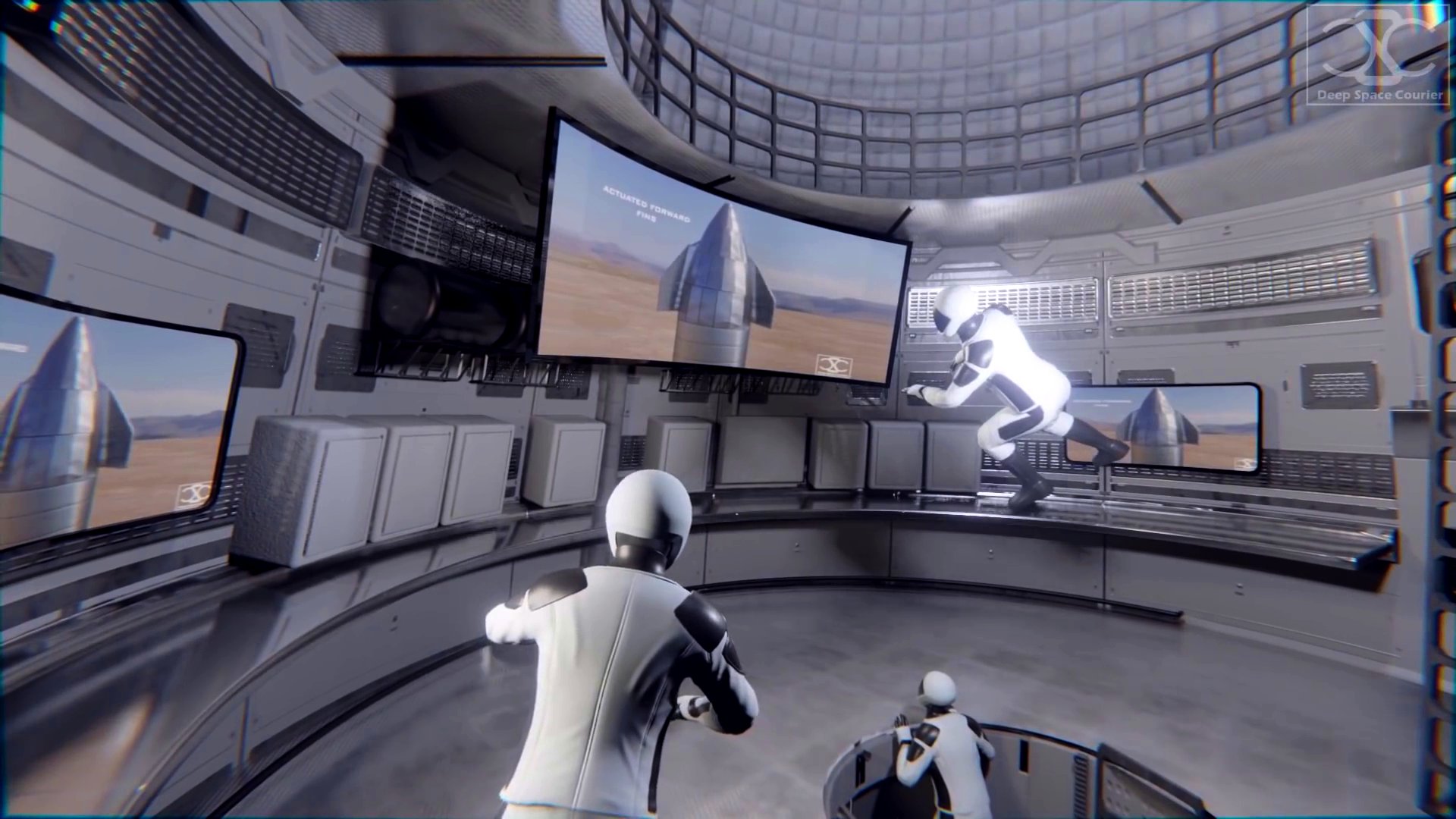 Animation of SpaceX Starship interior concept by DeepSpaceCourier