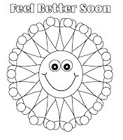 coloring pages to print of feel better soon