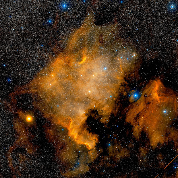 Wide Field DSS2 image of NGC 7000, the North America Nebula