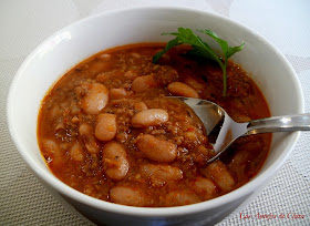 Frijoles con carne molida o picada