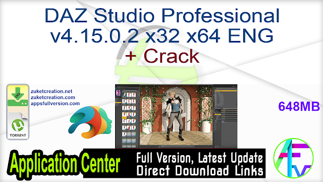 DAZ Studio Professional v4.15.0.2 x32 x64 ENG + Crack