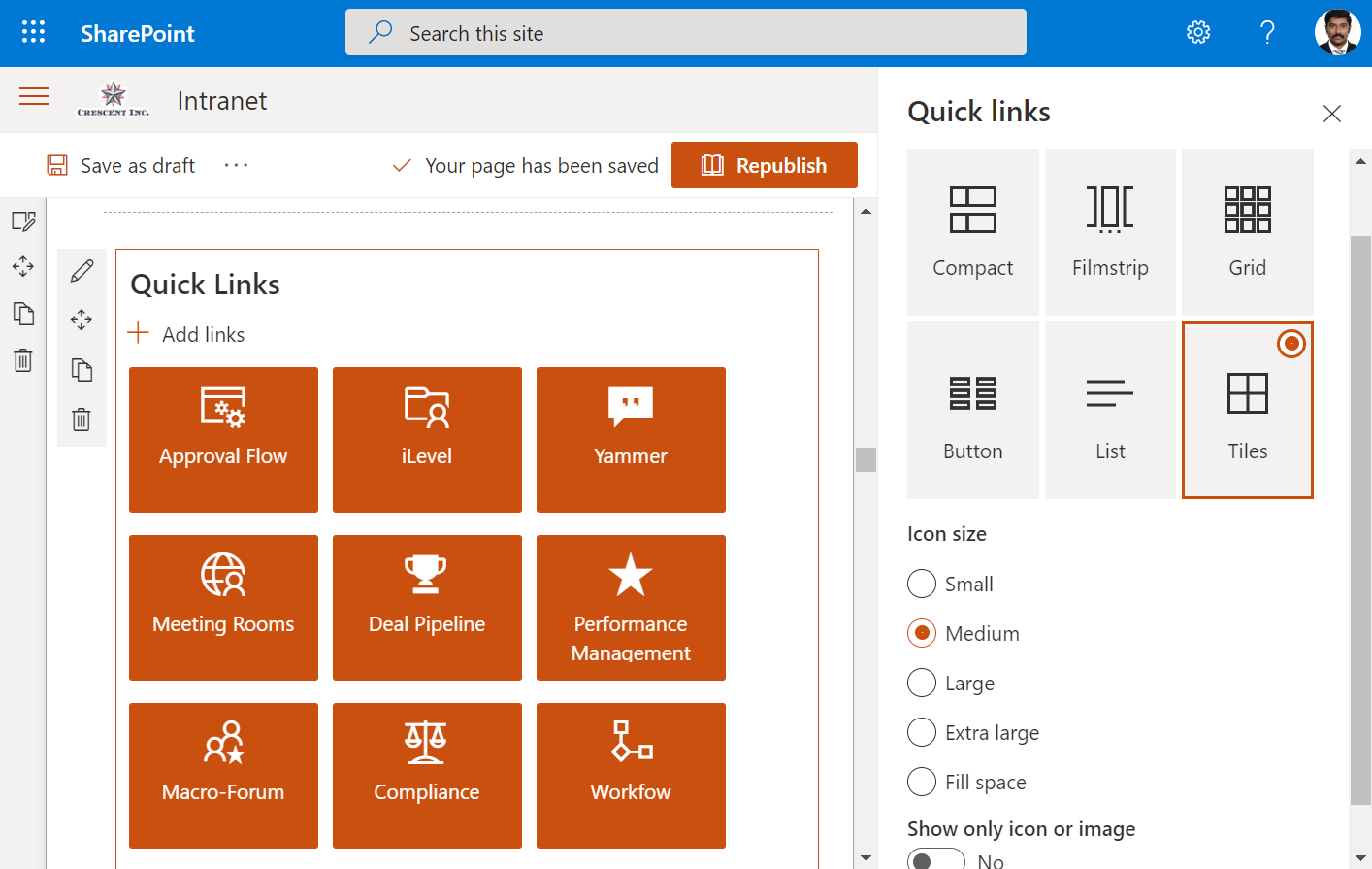 SharePoint Online How To Add Promoted Links To Modern Page 