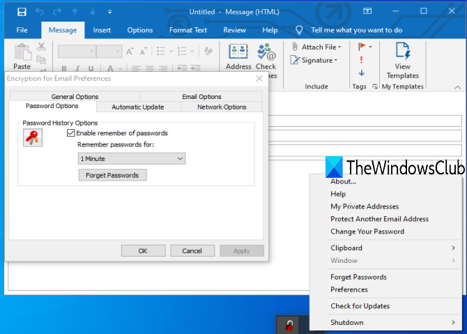 Outlook용 무료 이메일 암호화 추가 기능