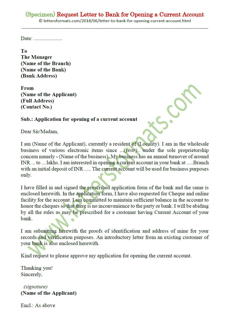 request letter to bank for opening a current account (sample) teenager resume objective sales consultant job description