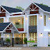 2336 square feet sloping roof mix house with 5 bedrooms