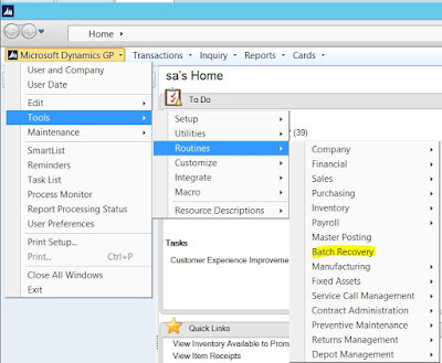 Redbeard's Blog: Batch Stuck in Dynamics GP