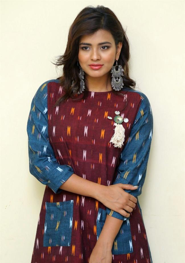 Beautiful Tamil Model Hebah Patel Long Hair Photos In Maroon Dress