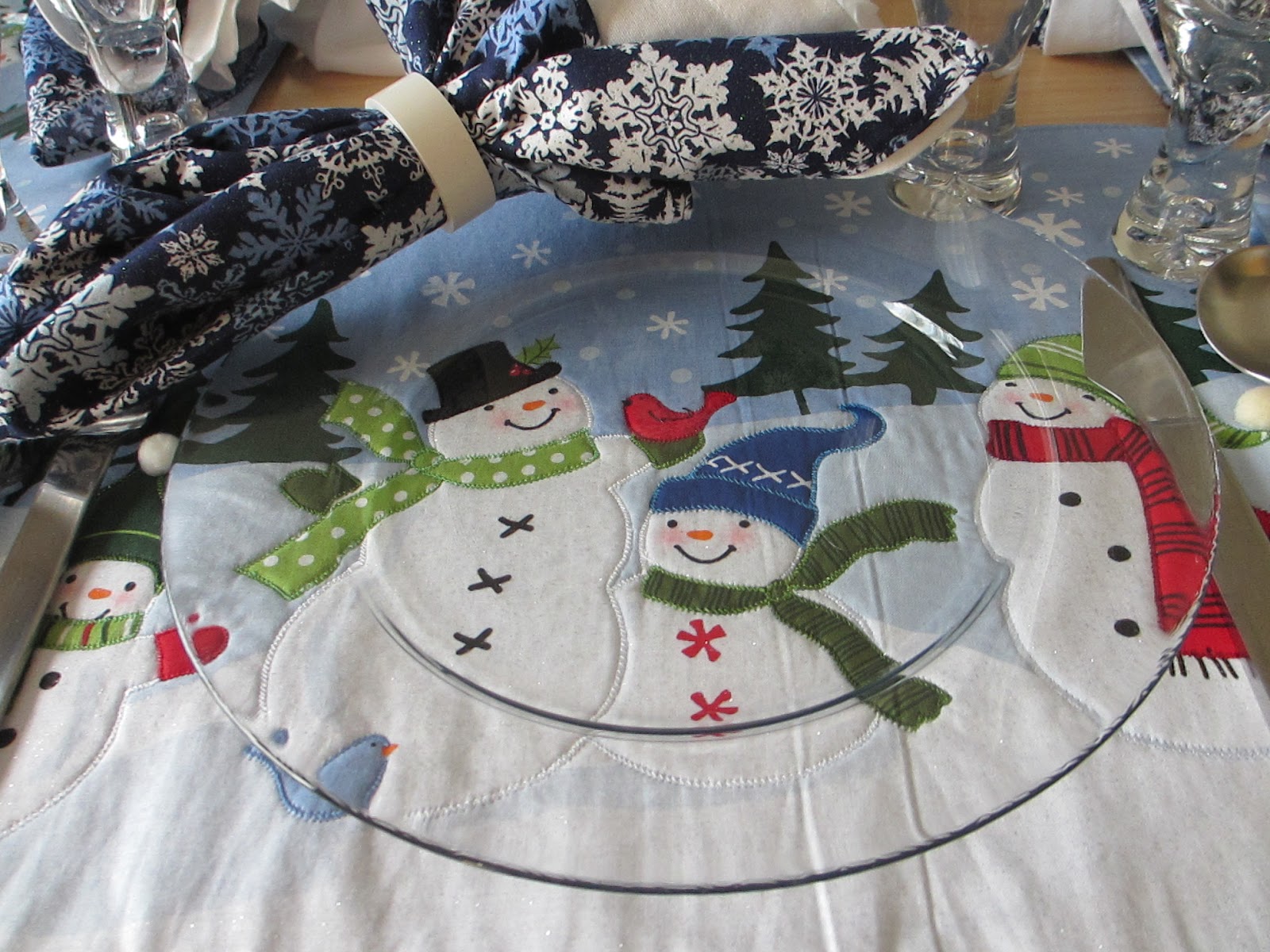 The Guest Snowman Tablescape