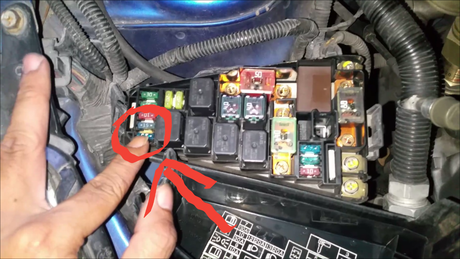 honda jazz idsi letak sekring relay AC