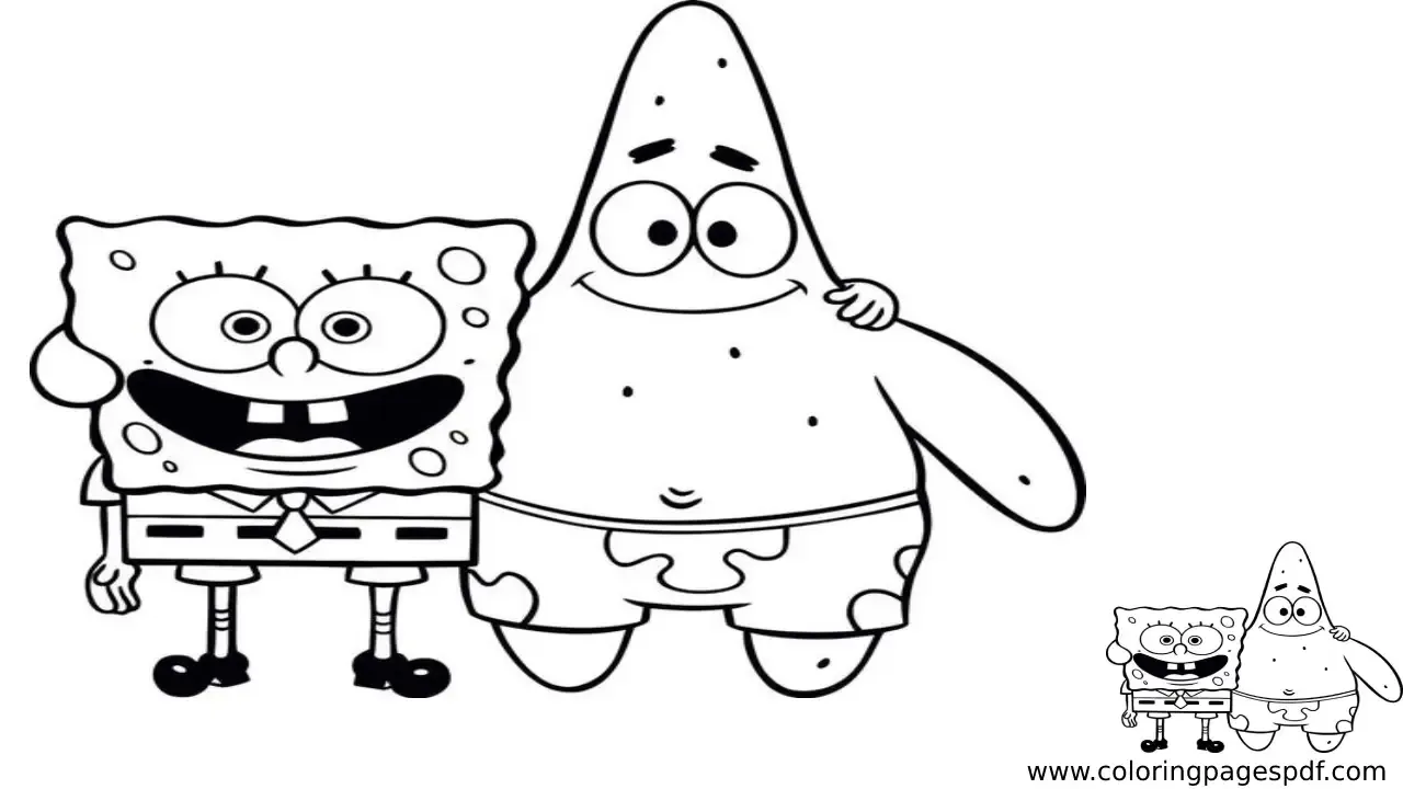 Coloring Page Of SpongeBob And Patrick