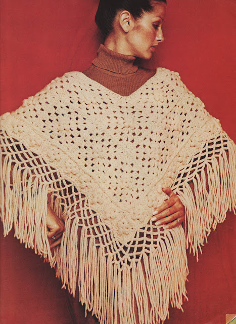 The Vintage Pattern Files: 1970s Free Crochet Pattern - Fringed Poncho The Vintage Pattern Files: 1970s Free Crochet Pattern - Fringed Poncho