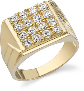 gold rings jewelry mens latest ring jewellery favorite most designs 14k cz square