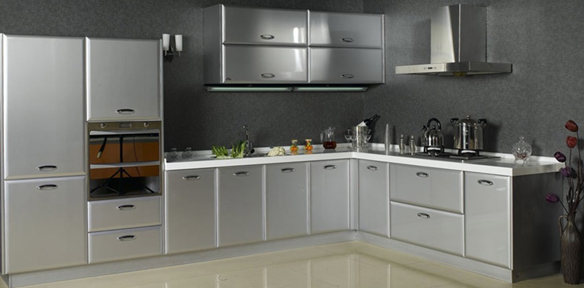 kitchen set stainless