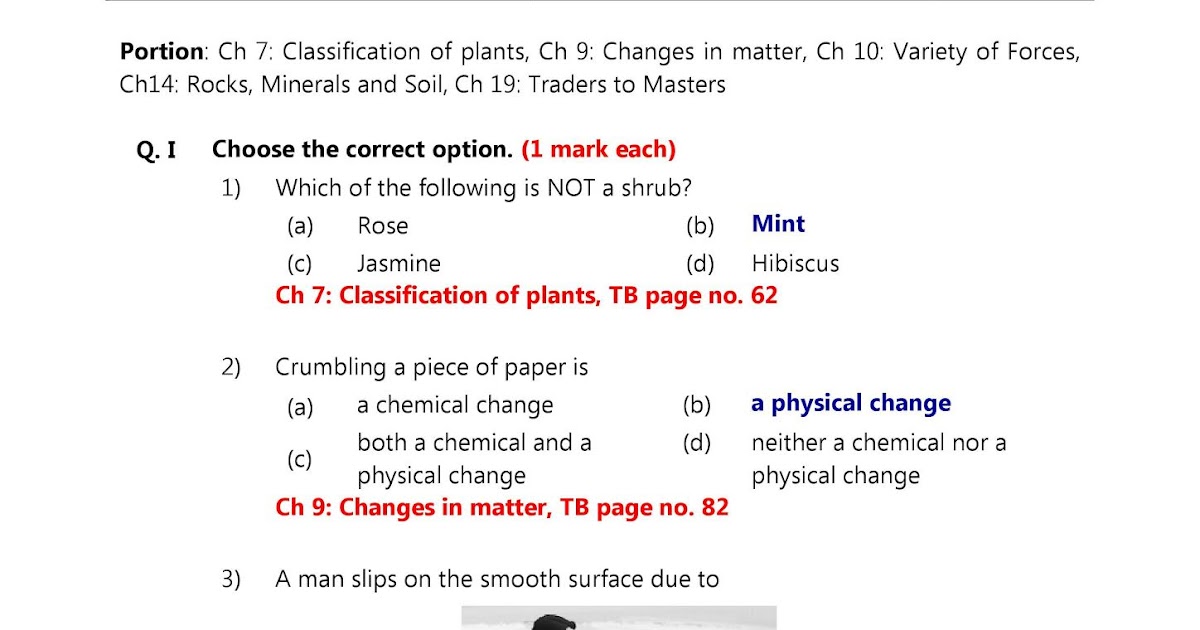EVS Revision Question bank 2 (Answer Scheme)